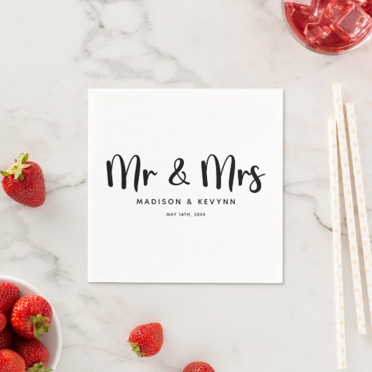 Serviette En Papier M. & Mme | Mariage (En situation)