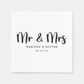 Serviette En Papier M. & Mme | Mariage (Devant)