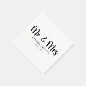 Serviette En Papier M. & Mme | Mariage (Coin)