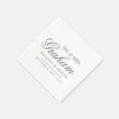 Serviette En Papier M. & Mme Mariage de nom (Coin)