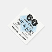 Serviette En Papier M. Mme Right Fun Diamond 60e anniversaire de Maria (Coin)