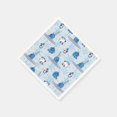 Serviette En Papier M. Narwhal Blue Snowflake Motif (Coin)