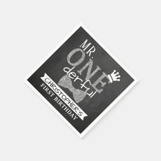 Serviette En Papier M. ONEderful 1er anniversaire (Coin)