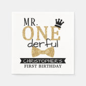 Serviette En Papier M. ONEderful 1er anniversaire (Devant)