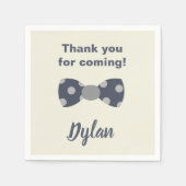 Serviette En Papier M. Onederful marine et gray bow cravate (Devant)