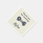 Serviette En Papier M. Onederful marine et gray bow cravate (Coin)