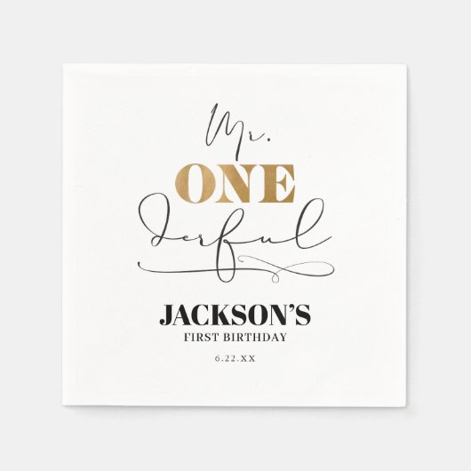 Serviette En Papier M. Onederful Papier serviettes (Devant)