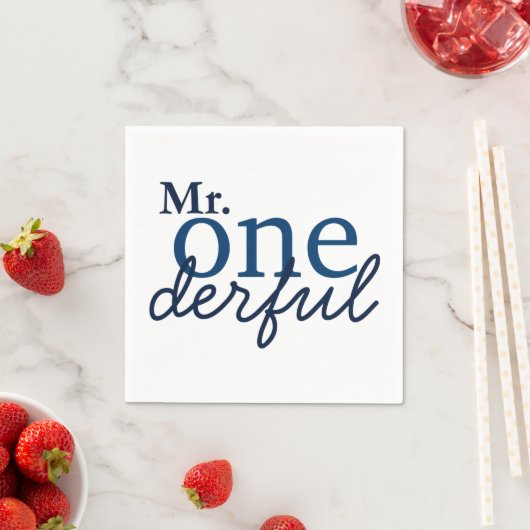 Serviette En Papier M. Onederful Party Napkins (En situation)