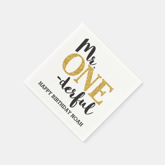 Serviette En Papier M. ONEderful White Cocktail Papier à cocktails Nap (Coin)