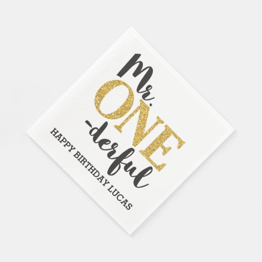 Serviette En Papier M. ONEderful White Luncheon Papier serviettes (Coin)