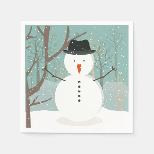 Serviette En Papier M. Winter Snowman (Devant)
