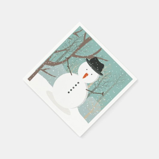 Serviette En Papier M. Winter Snowman (Coin)