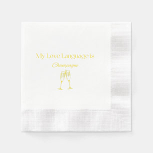 Serviette En Papier Ma langue d'amour est les serviettes de cocktail a