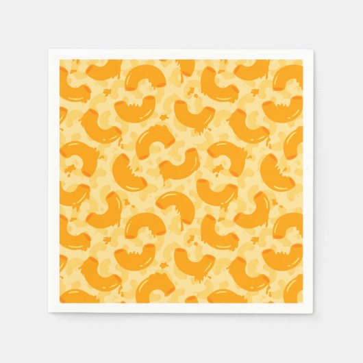 Serviette En Papier Macaroni et Motif de fromage (Devant)