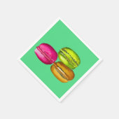Serviette En Papier Macarons colorés aquarelle art funky (Coin)