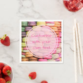 Serviette En Papier Macarons personnalisés (En situation)