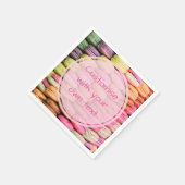 Serviette En Papier Macarons personnalisés (Coin)