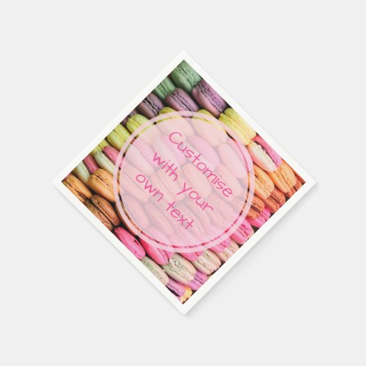 Serviette En Papier Macarons personnalisés (Coin)