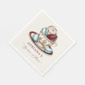 Serviette En Papier Macarons pour la fête de douche de mariée (Coin)