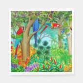 Serviette En Papier Macaw Parrot Art Jungle Papier (Devant)