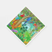 Serviette En Papier Macaw Parrot Art Jungle Papier (Coin)
