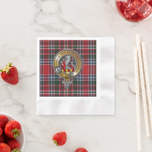 Serviette En Papier MacBain Tartan & Badge (En situation)