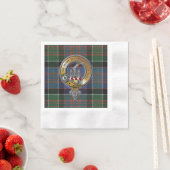 Serviette En Papier MacDonald Clanranald Tartan & Badge (En situation)