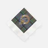 Serviette En Papier MacDonald Clanranald Tartan & Badge (Coin)