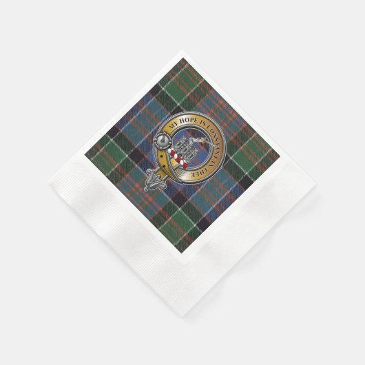 Serviette En Papier MacDonald Clanranald Tartan & Badge (Coin)