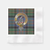 Serviette En Papier MacDonald Clanranald Tartan & Badge (Devant)