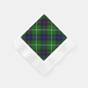Serviette En Papier MacDonald tartan bleu vert plaid