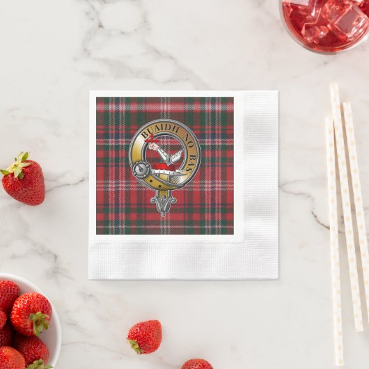 Serviette En Papier MacDougall Tartan & Badge (En situation)