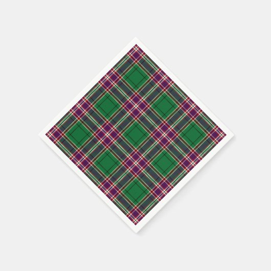 Serviette En Papier MacFarlane Chasse Tartan Imprimer (Coin)