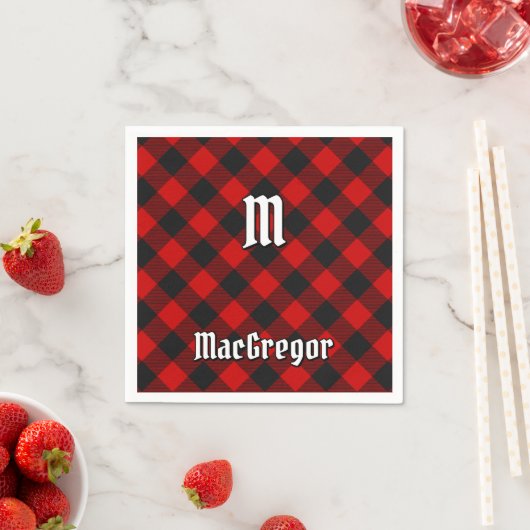 Serviette En Papier MacGregor Rob Roy Tartan Napkins (En situation)