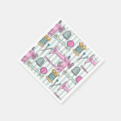Serviette En Papier Machine à coudre - Artisanat rose coudre (Coin)