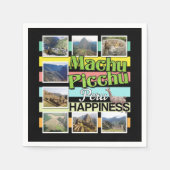 Serviette En Papier Machu Picchu Pérou Bonheur (Devant)