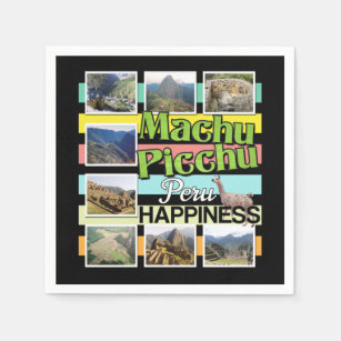 Serviette En Papier Machu Picchu Pérou Bonheur