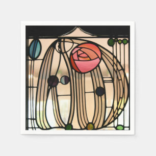 Serviette En Papier Mackintosh - Fenêtre En Verre Tiré, Maison De La C