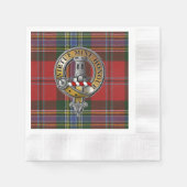 Serviette En Papier MacLean Tartan & Badge (Devant)