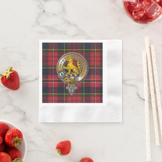 Serviette En Papier MacPherson Tartan & Badge (En situation)