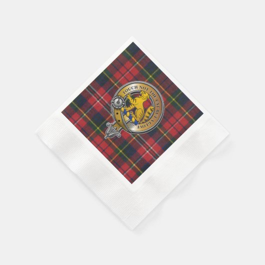 Serviette En Papier MacPherson Tartan & Badge (Coin)