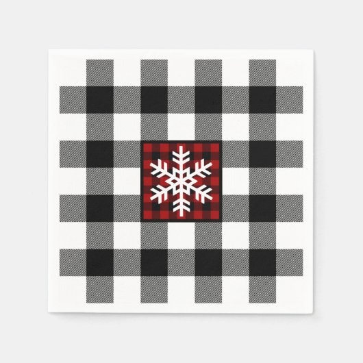 Serviette En Papier Mad for Plaid, Flocon de neige (Devant)