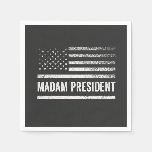 Serviette En Papier Madame la Présidente Harris Walz Élection américai (Devant)