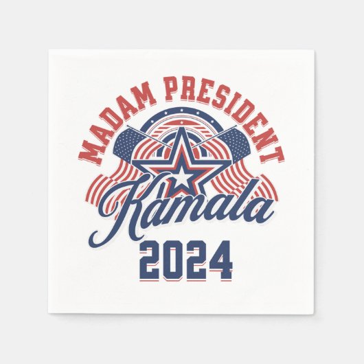 Serviette En Papier Madame la Présidente Kamala Harris 2024 (Devant)