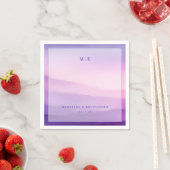 Serviette En Papier MADELINE & KRISTOPHER Serene Lavender Gradient Min (En situation)