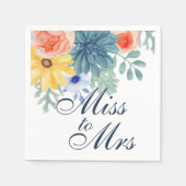 Serviette En Papier Mademoiselle à Madame Fleurs Succulent Macaron Sho (Devant)