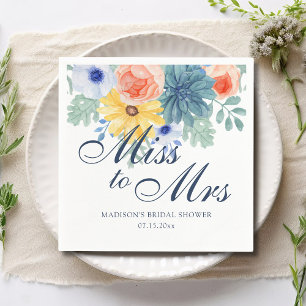 Serviette En Papier Mademoiselle à Madame Fleurs Succulentes Macaron S