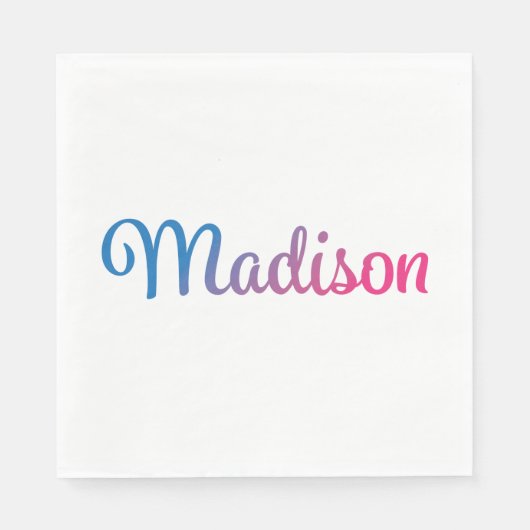 Serviette En Papier Madison Stylish Cursive (Devant)