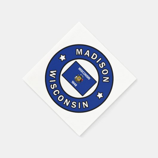 Serviette En Papier Madison Wisconsin (Coin)