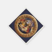 Serviette En Papier Madone du Magnificat de Sandro Botticelli (Coin)